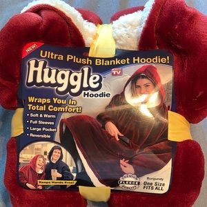 Huggle Hoodie, Burgundy, one size fits most